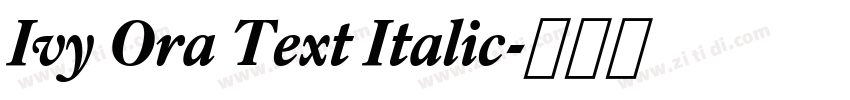 Ivy Ora Text Italic字体转换